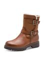 Brown Tamaris Brown Tamaris Womens Cognac Buckle Biker Boots, Image 3 of 7