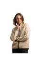 White Quake Leather Trim Fleece Jacket, Image 3 of 4