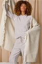 Light Grey Velour Hoodie Lounge Set, Image 8 of 8
