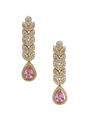 Light Pink Leaf Cascade Teardrop Statement Earrings, Image 1 of 3