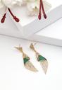 Gold Diva Luxury Shell Dangle Earrings, Image 2 of 5