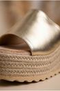Gold iKrush Gold Rosa Womens Espadrille Wedge Sandals, Image 3 of 5