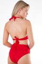 Red Red Halter Bikini Top with Ring Detail, Image 2 of 4