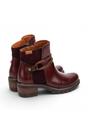 Red Womens Casual Heel Ankle Boots W1T8906C2, Image 4 of 7