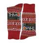 Red 1 Pack Vintage Nordic Thermal Thick Wool Blend Socks, Image 5 of 5