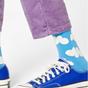 Light Blue Novelty Cloudy Pattern Socks, Image 3 of 4