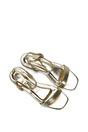 Gold XY LONDON Gold 'Hallie' Open Toe Flat Strappy Sandals With Ankle Strap, Image 6 of 6