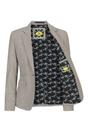 Beige Infinity Leather Beige Women's Beige Tweed Wool Blend Blazer, Image 2 of 5