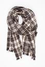 Black Sarta Black Tartan Check Lightweight Scarf, Image 1 of 1