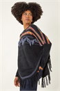 Black Jacquard Tassel Knit Jumper, Image 5 of 5