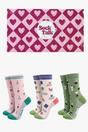 Multi Coffee & Books Bamboo Socks Gift Set, Image 1 of 4