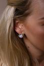 Gold Pearl Diamante Stud Earrings - Gift Boxed, Image 1 of 6