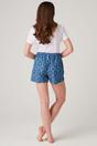 Royal Blue "Marrakesh" Paisley Crisp Cotton Sleep Shorts, Image 3 of 3