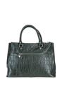 Green Ashwood Leather Green 'Lucido Tesoro' Three Section Real Leather Bag, Image 3 of 4