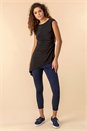 Black Stud Detail Asymmetric Top, Image 1 of 4