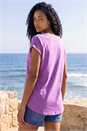 Purple Stretch Cotton Jersey T-Shirt, Image 2 of 4