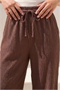Chocolate Petite Crinkle Trouser, Image 4 of 4