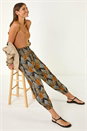 Black Leaf Tie Waist Trousers, Image 1 of 5