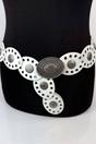 White Oval Disc Belt, Image 1 of 2