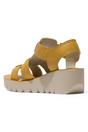 Yellow Womens Comfort Wedge Sandals -YUDD236FLY, Image 3 of 4
