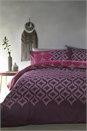 Plum King Size Joel Duvet Cover Set, Image 2 of 2