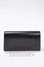 Black Mini Metal-Embellished Chain Clutch Bag, Image 4 of 4