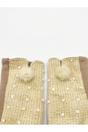 Beige Crochet Gloves With Pom Pom, Image 5 of 6