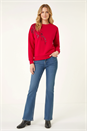 Red Placement Print Sweatshirt , Image 2 of 4