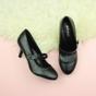 Black AJVANI Black Mid Heel Mary Jane Court Shoes, Image 4 of 6