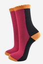Pink Sock Talk Pink Colour Block Glitter Ankle Socks, Image 1 of 1