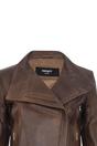 Brown Womens Leather Biker Jacket - Riga, Image 4 of 4