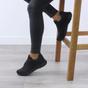 Black AJVANI Black Lace Up Memory Foam Trainers, Image 5 of 6