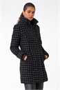 Black Dogtooth Flock Coat, Image 4 of 5