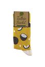 Yellow 1 Pack Ladies Cotton Novelty Design Fruit Socks, Image 2 of 5