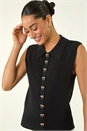 Black Dusk Bow Detail Knit Top, Image 1 of 5