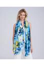 Blue Pia Rossini Blue Avalon - Printed Satin Silk Scarf, Image 1 of 2