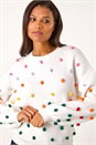 Multi  Bobble Detail Knit Jumper, Image 4 of 5