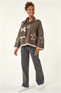 Dark Grey Star Knit Jumper and Scarf Set, Image 1 of 6