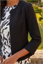 Black Tailored Jacquard Jacket, Image 4 of 4