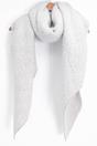 Light Grey Plain Heavyweight Asymmetric Winter Scarf, Image 3 of 4