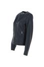 Black Ashwood Leather Black 'Corina' Collarless Casual Leather Jacket, Image 3 of 5