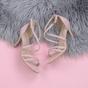 Light Pink AJVANI Light Pink High Heel Crossed Straps Buckle Strappy Sandals, Image 4 of 6