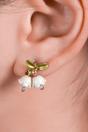 Multi Lily Of The Valley Floral Stud Earrings, Image 1 of 3