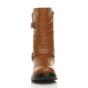 Tan Low Wedge Heel Comfort Calf Biker Boots, Image 6 of 6