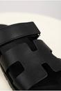 Black Nora Womens Double Strap Slide Sandals, Image 4 of 6