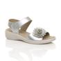 Silver AJVANI Silver Comfort Touch Close Sandals, Image 1 of 6