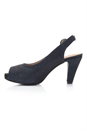 Navy  Glitter Peep Toe Heels, Image 2 of 5