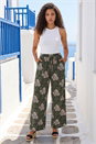 KHAKI Petite Abstract Leaf Trouser, Image 2 of 4