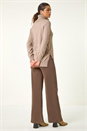Beige Soft Roll Neck Knit Jumper, Image 3 of 5