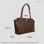 Tan 'JUDITH' Croc Real Leather Shoulder Bag, Image 4 of 4